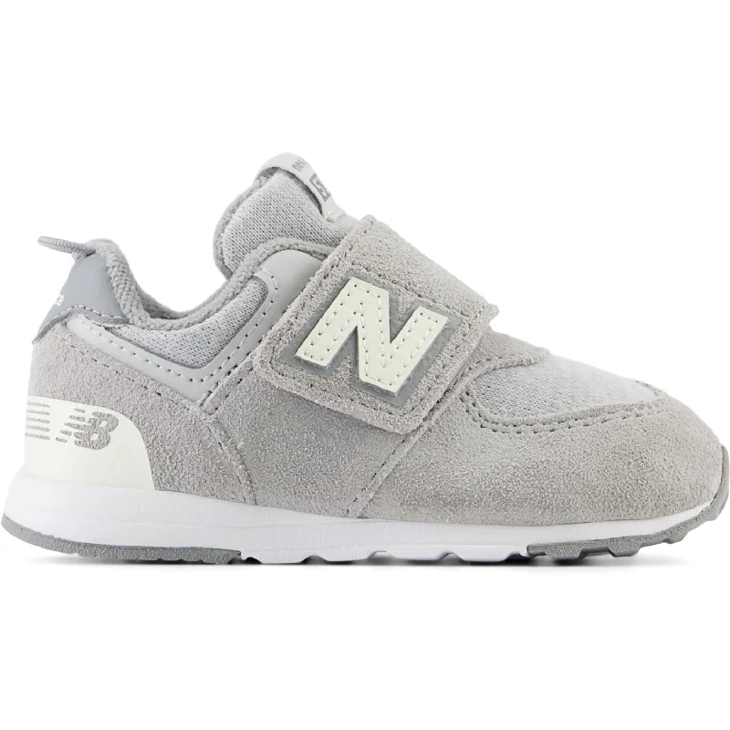 New Balance 574 NEW-B Hook & Loop Sneakers Concrete