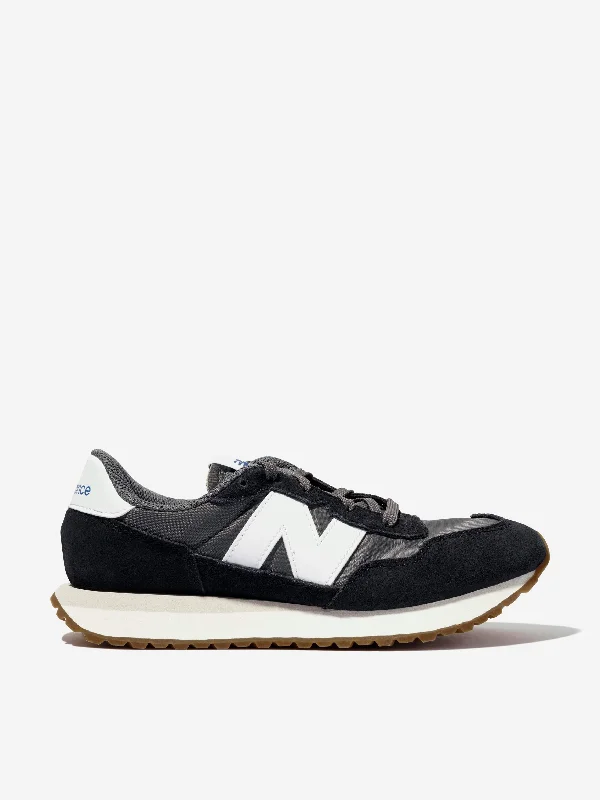 New Balance Kids 237 Lace Up Logo Trainers in Black