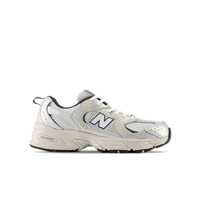 Grade School New Balance 530 Summer fog with nimbus cloud and nb navy GR530KA