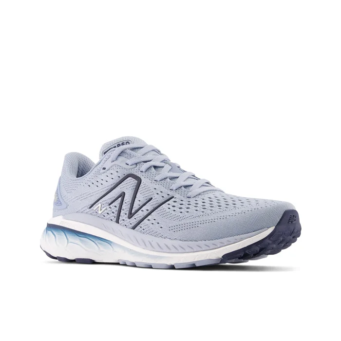 Mens New Balance Fresh Foam 860 V13 in Light Arctic Gry/Nat Indigo, Silver Met