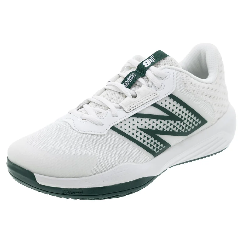 Women`s 696v6 D Width Tennis Shoes White and Marsh Green