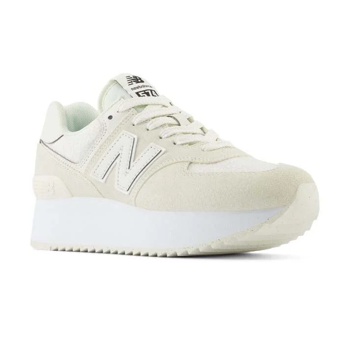 Womens New Balance 574+ in Sea Salt/Black/Sea Salt